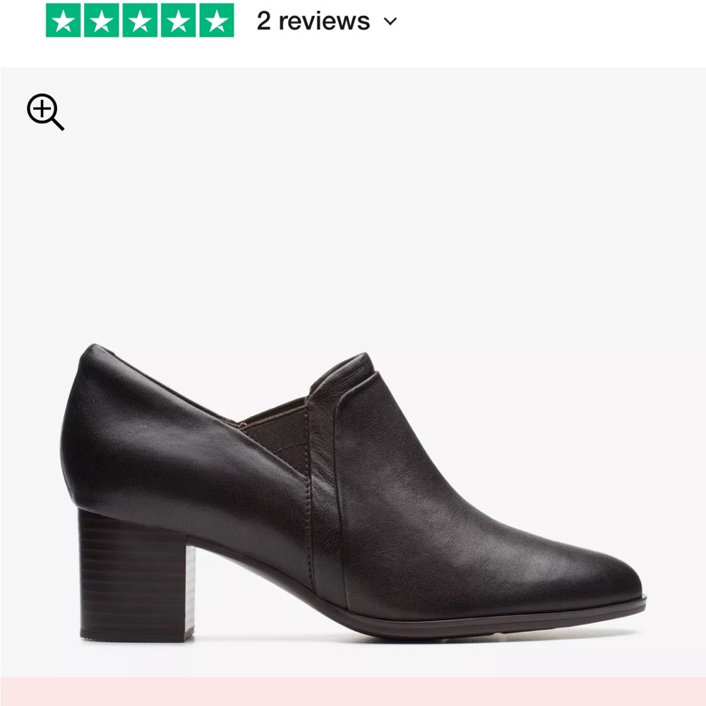 NWOT - Clarks - Loken Way Dark Brown Leather Booties